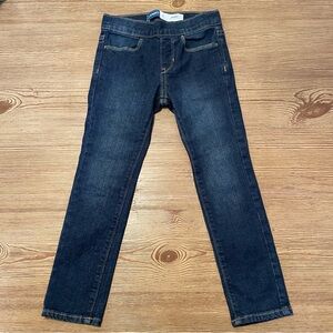 Old Navy Dark Wash Built-In Tough Pull On Skinny Jeans Size 6-7